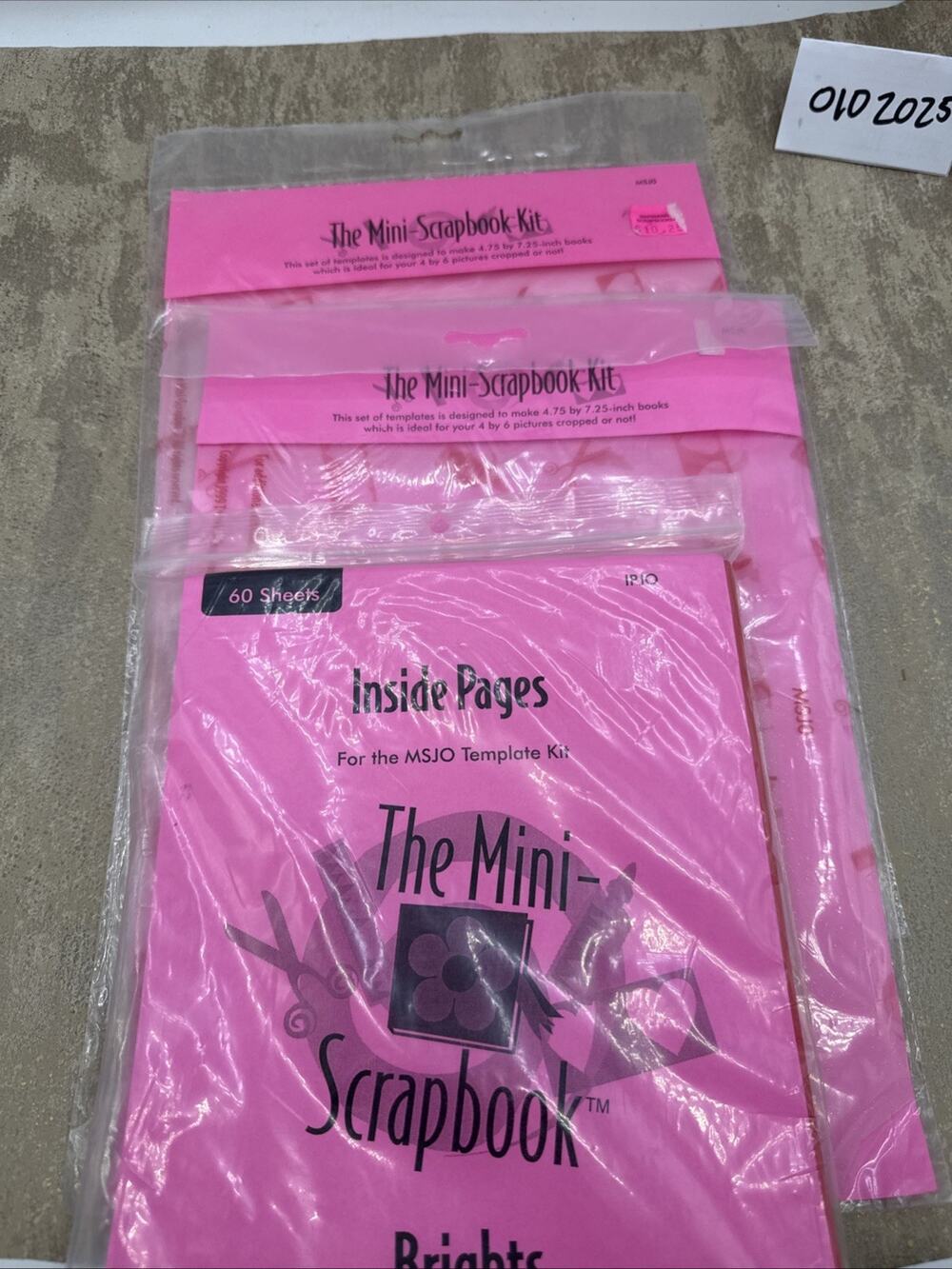 NEW SEALED VTG Pink Mini Scrapbook Kit Make Your Own 4.5" x 4.5" Books In 1 Hour